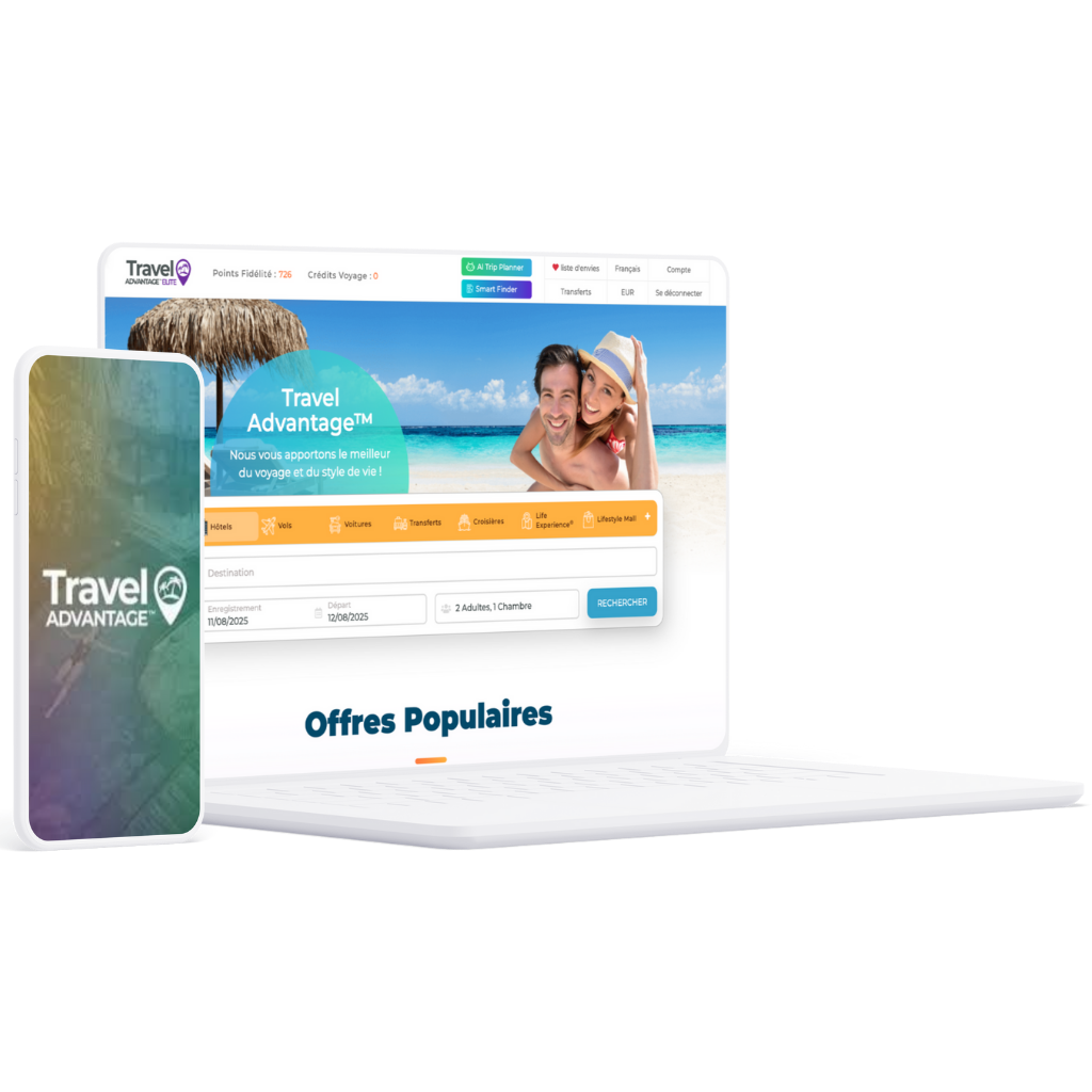 Application mobile Travel Advantage — iOS et Android
